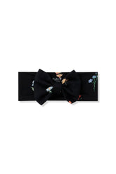 Bow Headband in Midnight Wildflower