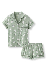 Women's Short Sleeve Pajama Set in Koala