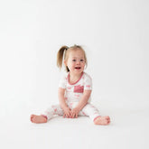 Short Sleeve with Pants Pajamas in Bow