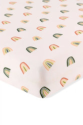 Mini Crib Sheet in Retro Rainbow