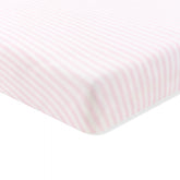 Crib Sheet in Small Sakura Stripe
