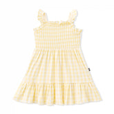 Smocked Dress in Gingham Chamomile