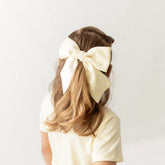 Large Alligator Clip Bow in Chamomile