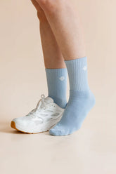 Adult Crew Socks in Breeze