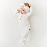 Knotted Gown with Bow Set in Cloud