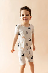 Short Sleeve Pajamas in Fluffy Cat