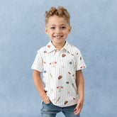 Toddler Short Sleeve Polo in Home Run