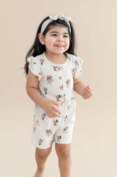 Flutter Sleeve Romper in Mickey Mouse and Friends