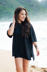 Women’s Biker Short Set in Midnight