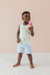 Toddler Tank Top in Mint Ice Cream