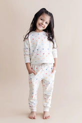 Long Sleeve Jogger Set in Pastel Mickey Mouse