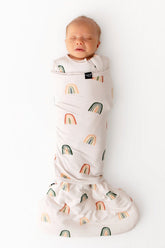 Sleep Bag Swaddler in Retro Rainbow 1.0