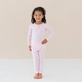 Ribbed Henley Set in Sakura