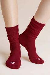 Adult Scrunch Socks in Ruby