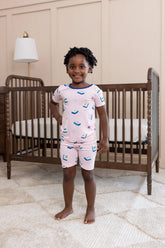 Short Sleeve Pajamas in Sakura Mahjong