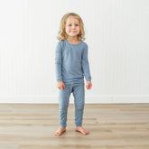 Long Sleeve Pajamas in Slate