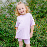Toddler Biker Short Set in Thistle