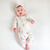 Zippered Romper in Tulip