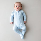 Zippered Footie in Breeze
