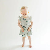 Twirl Bodysuit Dress in Fishing