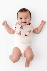 Cushy Bib in Blush Butterfly