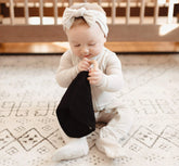 Lovey in Midnight with Removable Wooden Teething Ring