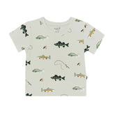 Toddler V-Neck Tee in Fishing