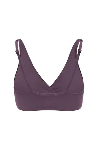 Women's Cross Front Bralette in Currant
