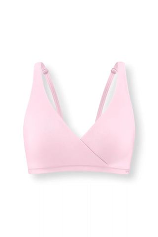 Women's Cross Front Bralette in Peony