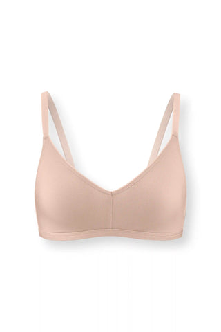 Women's V-Neck Bra in Chai
