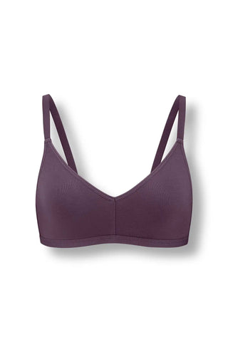 Women's V-Neck Bra in Currant