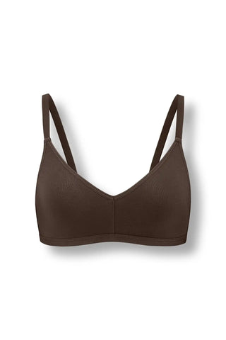 Women's V-Neck Bra in Toffee