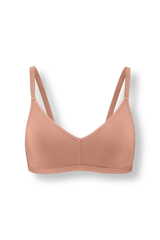 Women's V-Neck Bra in Latte
