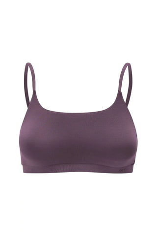 Women's Scoop Neck Bralette in Currant