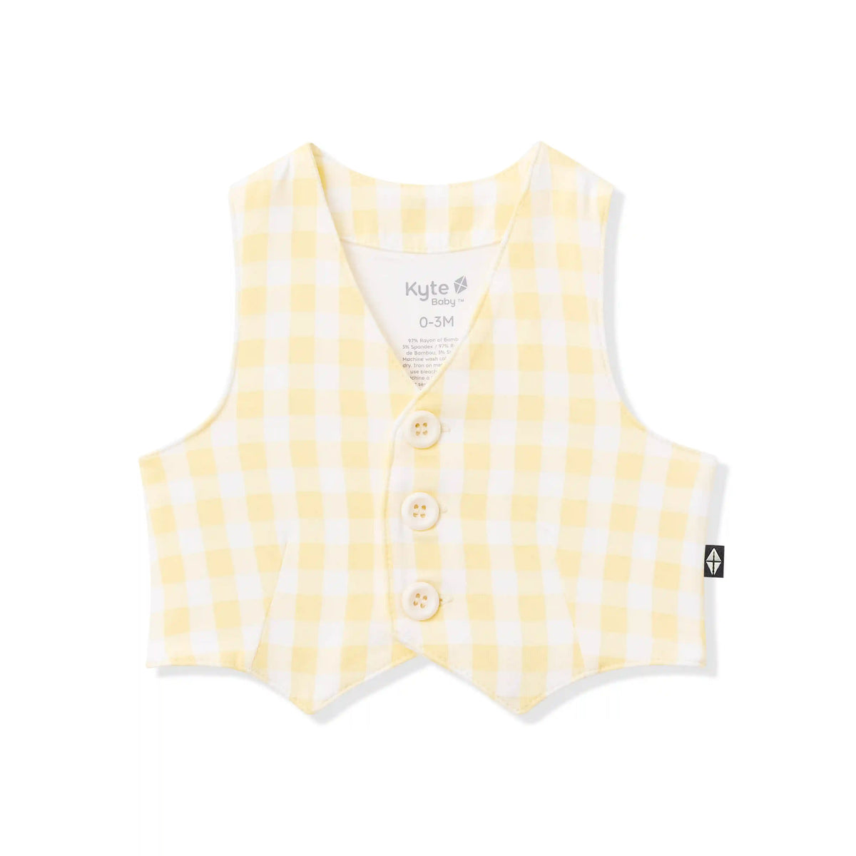 Tuxedo Vest in Gingham Chamomile