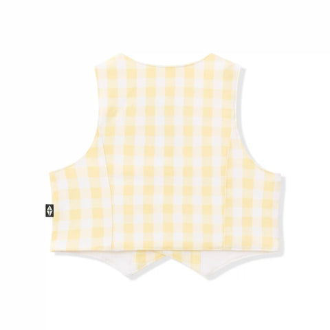 Tuxedo Vest in Gingham Chamomile