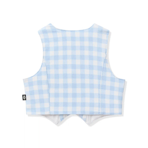 Tuxedo Vest in Gingham Breeze