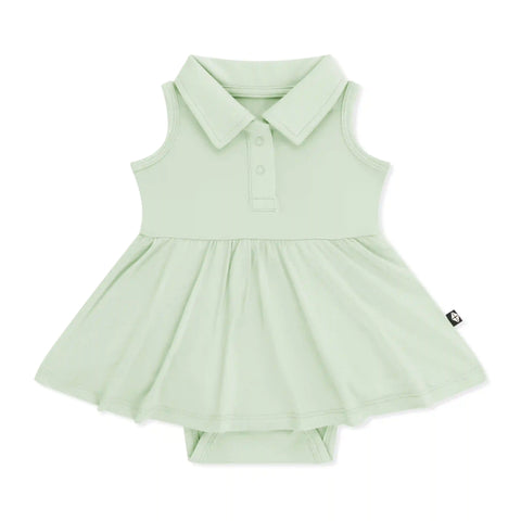 Polo Bodysuit Dress in Basil