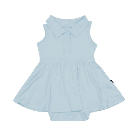 Polo Bodysuit Dress in Fog
