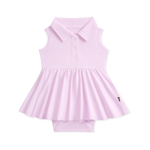 Polo Bodysuit Dress in Thistle