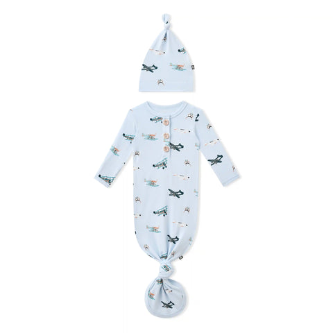 Knotted Gown with Hat Set in Take Off