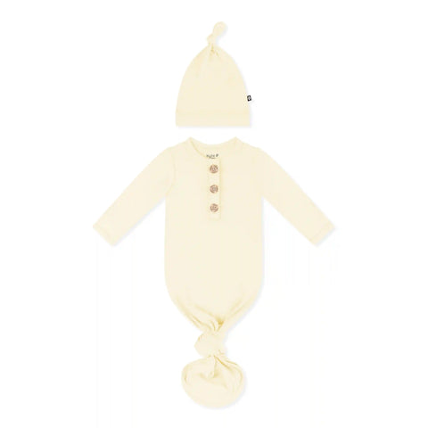 Knotted Gown with Hat Set in Chamomile
