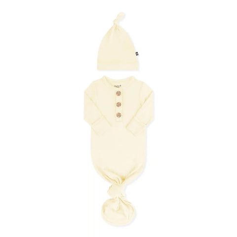 Knotted Gown with Hat Set in Chamomile