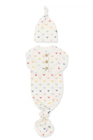 Knotted Gown with Hat Set in Pastel Mickey Mouse