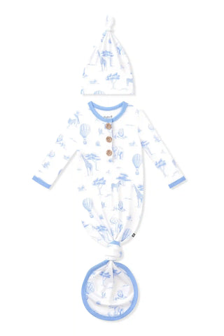 Knotted Gown with Hat Set in Toile Safari