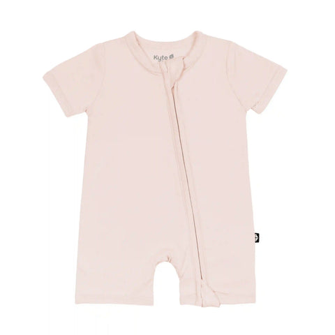 Zippered Shortall Romper in Blush