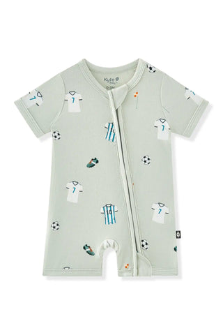 Zipper Shortall Romper in Soccer