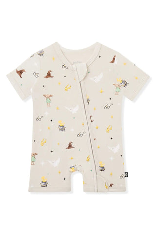 Zipper Shortall Romper in Starry Icon