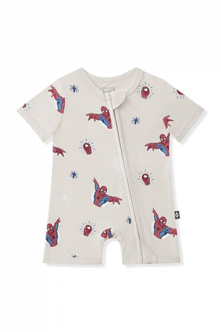 Zipper Shortall Romper in Spider-Man
