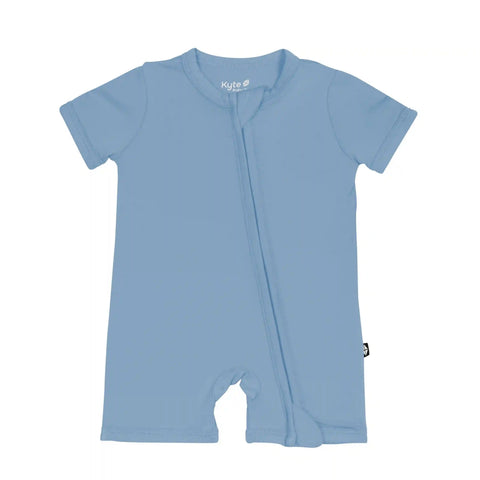 Zippered Shortall Romper in Slate